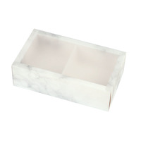 Vente en gros de boîte à pâtisserie à 6 séparateurs carton pliable de stratification brillante pour cupcakes pour biscuits Desserts boîte-cadeau en papier pour la cuisson des aliments