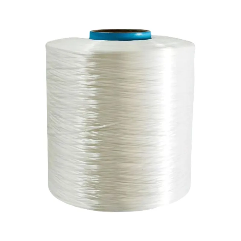 100% fil de polyester 500D 840D 1000D 1300D fil de polyester haute ténacité blanc brut