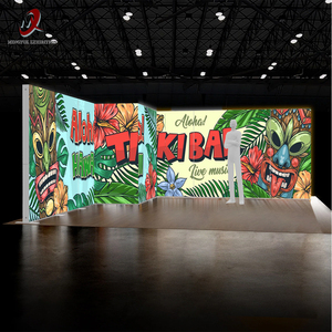 Bán buôn 10 * 20ft freestanding LED hộp đèn hiển thị seg không khung triển lãm thương mại gian hàng trở lại tường tùy chỉnh in logo chiếu sáng - Product Image 1