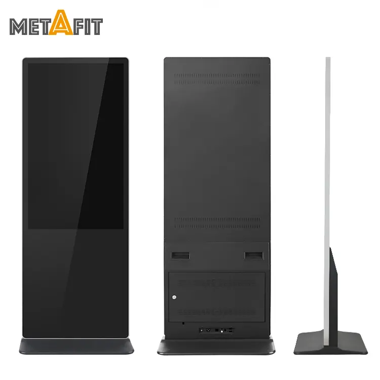 Metafit Floor Standing Vertical Tv Touch Screen Kiosk 4k Indoor Advertising Player Display Screen Hd Lcd Led Digital Signage