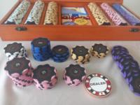 Boîte ABS personnalisée OEM ODM de qualité avec un ensemble de 300 jetons de poker numérotés pour les fêtes, fabriquée en Chine