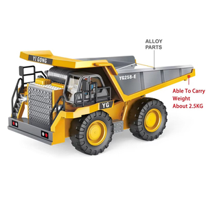 合金製リモコンショベルカーおもちゃ 11チャンネル RC <span class=keywords><strong>2</strong></span>.4G 建設車両リモコンエンジニアリングRCおもちゃセット 音楽付き - Product Image 4