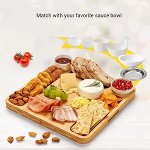 Tabla de Quesos de Bambú, Bandeja para Servir, Plato de Servicio, Tabla de Charcutería con Tapa, Venta al por Mayor - Product Image 1