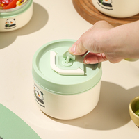 Boîte Repas Isotherme pour Enfants, Thermos Portable pour Aliments Chauds, Contenant à Soupe Sous Vide en Acier Inoxydable 304 avec Sac Isotherme