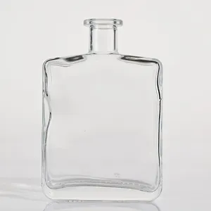 Wholesale Customized Transparent 375ml Spirit Liquor Glass Bottles With Bottle Closure