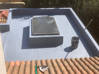 Revêtement imperméable pour toiture et murs en acrylique polymère transparent gris bleu noir blanc, peinture pour toiture
