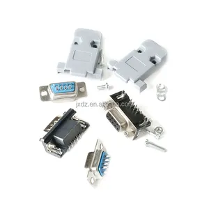 Db9/Db15/Dr9 Mannelijk/Vrouwelijk/Shell Connector Soldeertype/Plaattype Rs232 Seriële Interface Socket Metalen Omhulsel