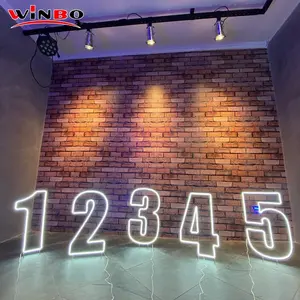 Winbo dropshipping logotipo rgb, número de luz, design grátis, personalizado, letras neon, sinais, luz led, para festa