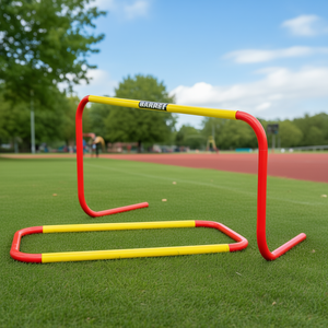 Obstacle de saut Barret Tipping Hurdle 60 cm PVC jaune ou rouge, équipement d'entraînement d'agilité - Product Image 3