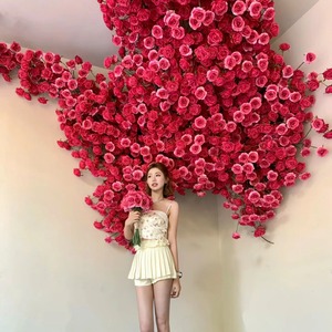 Fausses fleurs artificielles faites à la main à 3 têtes de <span class=keywords><strong>diamant</strong></span> impérial rose pour la maison salon chambre décoration pour salle de mariage - Product Image 1