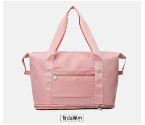 กระเป๋าสะพายไหล่ผู้หญิงขนาดใหญ่พับได้ ผ้าอ๊อกซ์ฟอร์ดกันน้ำ กระเป๋าถือผ้าอ๊อกซ์ฟอร์ดสำหรับเดินทาง - Product Image 6