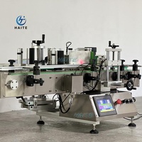 Machine de remplissage et de bouchage automatique d'huile de parfum HAITE, petit flacon à bille en verre, déodorant liquide, pour flacons à bille avec étiqueteuse