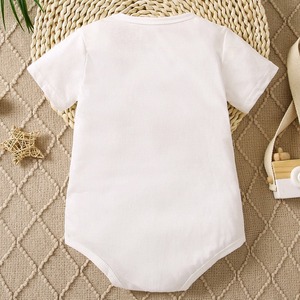 Ropa de Bebé Recién Nacido 100% Algodón al por Mayor, Body de Manga Corta con Estampado de Mono - Product Image 3