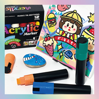 Meilleurs marqueurs acryliques promotionnels pour l'art, la peinture, le graffiti, le coloriage et le croquis – Stylos marqueurs permanents à peinture acrylique de Chine