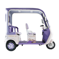 Tricycle électrique de qualité commerciale 60V pour le transport de marchandises et de passagers, avec toit résistant aux intempéries, espace pour 2 personnes