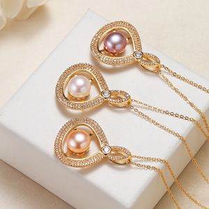 Collar con Colgante de Perlas de Agua Dulce de Zhuji, Estilo Étnico, Dorado, Suministro de Internet para Puestos de Joyería, Venta al por Mayor - Product Image 1