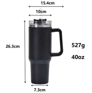 Wholesale Custom 40oz Double Wall Customized Stainless Steel Travel Tumbler with Handle and <b>Straw</b> - Product Image 6