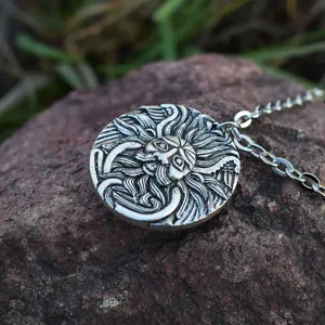 Collier pendentif en tungstène Bel <span class=keywords><strong>Celt</strong></span>, dieu irlandais du feu et du soleil, amulette familiale classique, symbole talisman, collier ras du cou SanLan, 1 pièce - Product Image 6