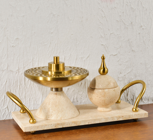 Quemador de Incienso Árabe de Piedra Natural de Lujo, Juego de Quemadores de Bakhoor Antiguos <span class=keywords><strong>Haramain</strong></span> para Aromatizar el Hogar, Regalo de Decoración para el Hogar para Ramadán y Eid - Product Image 2