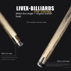 Bâton de queue de <span class=keywords><strong>billard</strong></span> en bois de frêne avec petite pointe accessoire de <span class=keywords><strong>billard</strong></span> chinois Joint en acier inoxydable modèle ZS01 bâton de <span class=keywords><strong>billard</strong></span> de piscine - Product Image 2