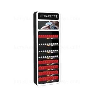 Premium Cigarette <b>Display</b> <b>Stand</b> with LED Light & Pusher System Metal and <b>Acrylic</b> Floor Rack for Tobacco Shop - Product Image 2