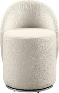 Silla de tocador giratoria DEKO con textura de tela bouclé y estructura de madera para accesorios de <span class=keywords><strong>cocina</strong></span> y muebles para el hogar - Product Image 5