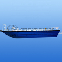 Bateau de vitesse en aluminium de type ouvert 21,3 pieds 6.5m pour la location de centres de villégiature, la pêche et l'utilisation de taxis nautiques
