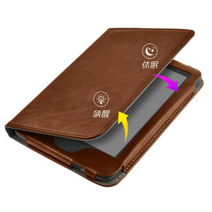 Étui de protection pour liseuse Kobo <span class=keywords><strong>Clara</strong></span> Color/2E/BW en cuir PU avec fonction veille/réveil automatique, porte-cartes, dragonne et logo personnalisé - Product Image 2