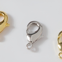 Attache porte-clés en laiton plaqué or 14 carats, plusieurs tailles disponibles, 12 mm, qualité laiton, vente directe d'usine