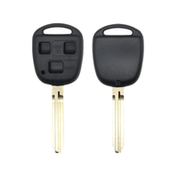Coque de clé de voiture noire en ABS pour programmation, avec télécommande d'alarme, lame de clé 43, sans logo, 3 boutons, coque et lame uniquement
