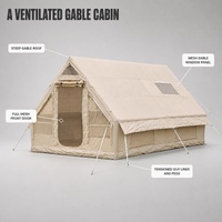 Tente de camping gonflable 12 panneaux, trois saisons, en PVC et tissu Oxford, deux chambres séparées, ouverture rapide et automatique