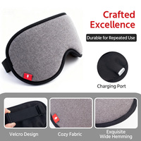 Masker Mata USB Hangat untuk Tidur Nyenyak, 3 Pengaturan Panas, Penutup Mata Berpemanas Portabel untuk Mata Lelah & Pemulihan Jet Lag