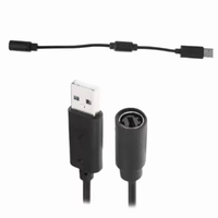 Câble d'extension USB gris noir pour Xbox 360 ligne d'adaptateur de rupture de contrôleur filaire pour câble de transfert de cordon de convertisseur de PC