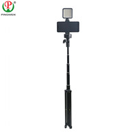 Tongkat Selfie Lipat Ringan dengan Tripod, Penyangga Ponsel Universal Portabel untuk Live Streaming dan Vlogging