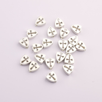 Perles en alliage en forme de coquille 12*14 mm, trou de 5 mm pour la fabrication de chapelets en paracorde