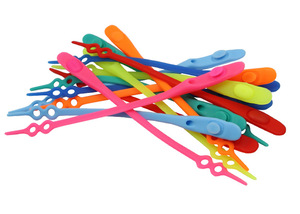 Cordones de silicona elásticos para niños y adultos, agujetas de doble agujero de cabeza redonda de alta calidad, sin cordones - Product Image 5