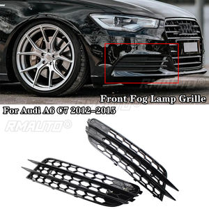 Par de Cubiertas Negras para Faros Antiniebla Delanteros, Reemplazo de Rejilla para Audi A6 C7 2012 2013 2014 2015 - Product Image 1