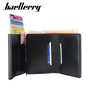 Baellerry Men's Card Holder PU Leather Multi Slot Anti Magnetic Credit Card <b>Case</b> Slim Wallet For Everyday Use - Product Image 3