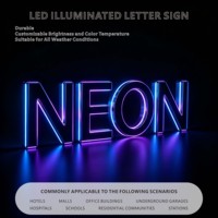 Lettres en relief 3D personnalisées avec miroir Abyss LED, lettres lumineuses en acrylique à effet d'illusion pour projets commerciaux