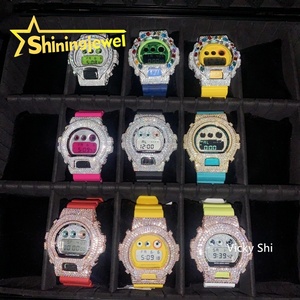 Bộ sưu tập vỏ đồng hồ cao cấp dành cho nam Hip Hop, bạc 925, viền đá Moissanite, phù hợp với đồng hồ DW6900, GA2100, DW5600, phụ kiện đồng hồ - Product Image 6