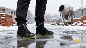 أحذية أمان خفيفة الوزن للرجال بمقدمة فولاذية وشبكة علوية قابلة للتنفس مضادة للانزلاق ومقاومة للزيوت ومقاومة للماء للعمل لساعات طويلة - Product Image 4