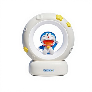 Lámpara Nocturna Inteligente Doraemon, Lámpara de Silicona con Forma de Gato Robot, Lámpara Táctil con Diseño de Gato de Dibujos Animados, Control por Botón, Alimentación por Enchufe - Product Image 1