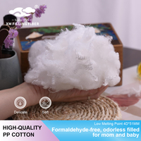 Fibre de polyester 100% à faible point de fusion, matière de remplissage solide vierge pour collage 4D