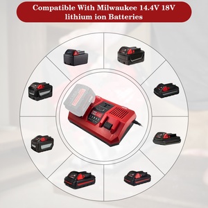 Cargador Rápido de Doble Puerto N14 N18 con Inversor de 110V/220V 220W para Baterías MilWaukes, Compatible con Baterías MilWaukes de 14.4V-18V - Product Image 3