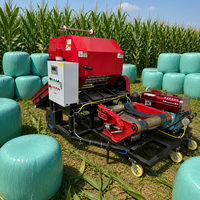 Machine d'emballage automatique de balles d'ensilage à haut rendement, avec moteur, boîte de vitesses, châssis en acier robuste, faible bruit, longue durée de vie, pour usage agricole