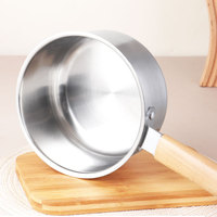 Casserole LECOS compatible induction en acier inoxydable, fond triple épaisseur, avec poignée isolante
