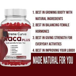 Hersteller <span class=keywords><strong>Maca</strong></span> Plus Gummi Vitamine <span class=keywords><strong>Butt</strong></span>-Lifting und Oberschenkel vergrößerung Straffende Hüfte BBL Kurven BBL Gummies Candy - Product Image 3