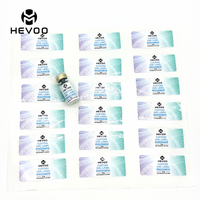 Étiquettes pour flacons de recherche 7 ml, personnalisées en feuille d'argent avec adhésif durable pour l'image de marque des petits flacons et les commandes d'exportation