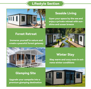 <span class=keywords><strong>Casa</strong></span> Contenedor Prefabricada Expandible <span class=keywords><strong>de</strong></span> 40 pies, Villa Modular <span class=keywords><strong>de</strong></span> Lujo con 2 o 3 Dormitorios y Cocina Completa para Hoteles, Resorts y Alquileres Vacacionales - Product Image 6