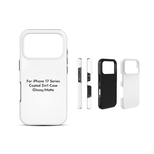 Custodie per <span class=keywords><strong>iPhone</strong></span> Serie 17 all'ingrosso 2 in 1 in TPU e PC con pellicola protettiva 3D per sublimazione, antiurto e lucide, con protezione per l'obiettivo - Product Image 1